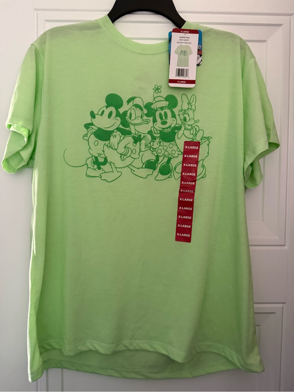 Disney Light Green Graphic Tee with Green Character Print